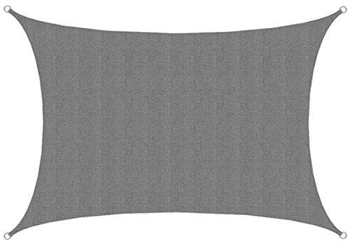 AMANKA UV Sonnensegel 3x4m Rechteckig Wasserdurchlässig - Sonnenschutz Balkon Rechteck Terrassendach Sichtschutz Garten - 4m Sonnendach Pool Pergola Trampolin Wohnwagen Sonnenschutz Terrasse Camping