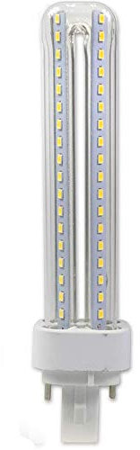 Vetrineinrete® Lampadina led tubolare attacco G24 15 Watt 2pin luce fredda 6500k calda 3000k naturale 4000k risparmio energetico (Luce Fredda 6500k) A79