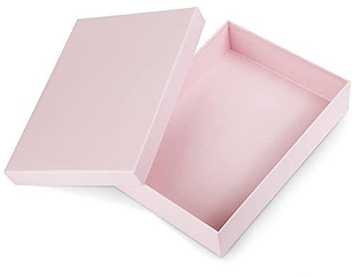 Kesote Geschenkbox mit Deckel Geschenkverpackung Rosa Geschenkkarton Hochzeit Schachtel Geschenk (31,5 x 22,5 x 6,5 cm)