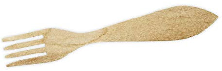 FACKELMANN Tenedores de Madera para Comer Gulas y Postre, Cubiertos de Mesa Con Cuatro Dientes, 4uds.