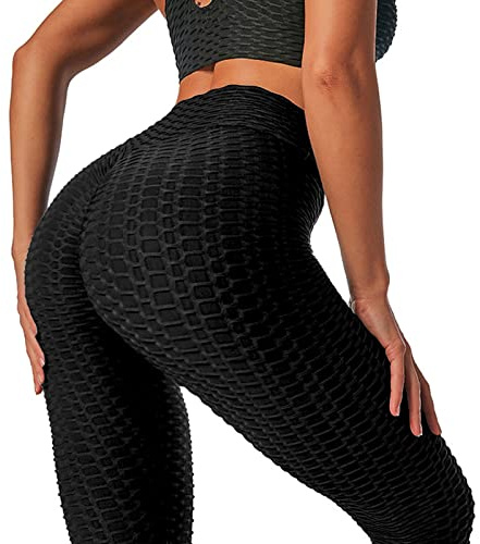 Merlvida Sportleggings, dam, hög midja, anti-cellulit, push-up, leggings, ogenomskinliga med magkontroll – mjuka, elastiska yogabyxor, sportbyxor, dam, smala sportleggings, boom booty-leggings för kvinnor