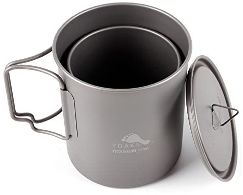 TOAKS Titan Topf 750 ml und Camping Tasse 450 ml Kombi-Set