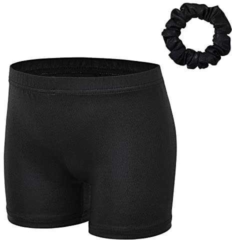 XFGIRLS Girls 2-Piece Gymnastics Set Ombre Sparkle Shorts Hairband 3-16Y