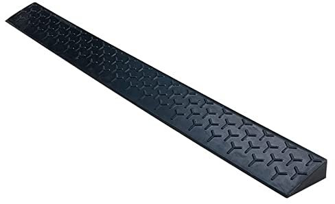 Yesbon Bordsteinrampe 1-7 cm Höhe, Auffahrtsrampe für The Curb, Schwelle Rampen Heavy Duty Gummi Bordsteinrampe, Bürgersteig Bordsteinrampe rutschfeste Stufen Rampen,100x5x1.5cm