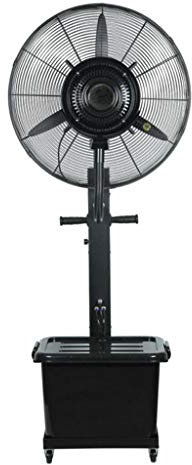 Ventiladores de Niebla,Ventilador Industrial de Pedestal Potente Ventilador de Refrigeración de Suelo Atomización Silenciosa Oscilante 3 Velocidades Cabeza de Ventilador Ajustable Portátil 26 Pulgadas