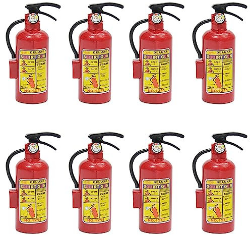 8 Stück Feuerlöscher Wasserpistole,Feuerlöscher Spielzeug,Mini Spray Kinder im Freien Wasser Strand Spielzeug