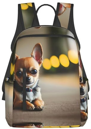 Chihuahua Hunderucksäcke Leicht mit 1 Hauptfach, Schulterrucksack Handgepäck