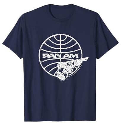 Pan Am Distressed PAA White Logo T-Shirt