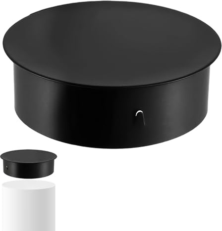Tappo per tubo della stufa, tappo isolato per canna fumaria, resistente al calore, copertura per foro canna fumaria per tubi, tappo terminale in acciaio inox (90 mm)