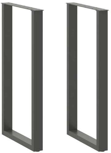 vidaXL Bartischbeine U-Form 2 Stk. Anthrazit 60x(110-111) cm Stahl