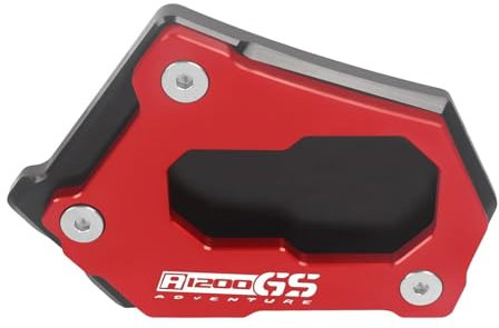 YZXOOP Ständerpolster Motorrad-Ständerverlängerung, Seitenständer-Stützpolster Für R 1200 GS LC R1200GS Rallye ADV R1250GS Adventure R 1250 GS Teil(Rot,X-3)