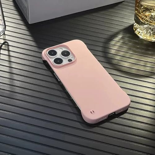 GXZJFC Custodia rigida per PC senza cornice ultra sottile per iPhone 15 14 13 12 MINI 11 Pro Max XR XS X 8 7 Plus SE Slim Cooling Candy, rosa, per iPhone 15