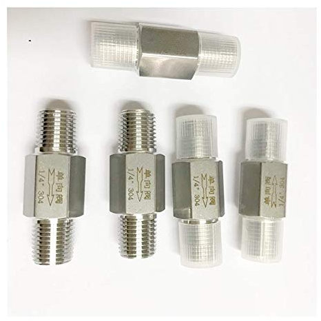 VDOQTLJT 1/4 3/8 1/2 Zoll BSPT Gleiches Außenrückschlagventil Rückschlagventil 1 Weg 304 Edelstahl Wasser Gas Öl(0.5 Inch)