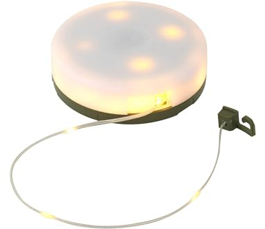 KYNAST LED Akku Campinglampe mit Lichterkette warmweiß & bunt ausrollbar