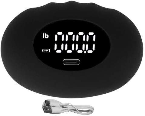 BuyWeek Dynamomètre à Main Numérique, 180 kg/396 LB Testeur de Force de Préhension Dynamometre Électronique Rechargeable pour Entraînement de Fitness (Noir)