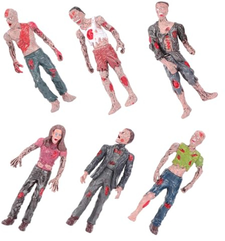 Abaodam Simulierte Zombie Modellfiguren Aus Kunststoff Bewegliche Kleiner Zombie Puppen Realistische Actionfiguren Für Themenpartys Und Schreibtischdekoration