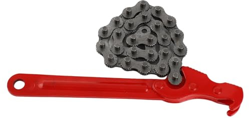 Fyearfly Llave de filtro de aceite de cadena ajustable, fácil extracción del filtro, agarre antideslizante, alicates versátiles para reparación de automóviles