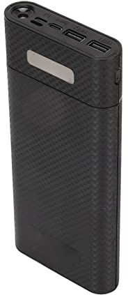 Cryfokt Scatola di Uscita USB Power Bank Fai-da-te 2 con Display LCD, Caricabatterie Intelligente e Design con Coperchio Scorrevole, Ideale per la Ricarica in Movimento