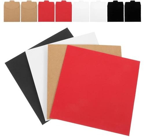FUNOMOCYA 20pcs Kraft Paper CD Sleeves Colors for Easy Organization Blank Dvd Storage Envelopes Multipurpose Disc Covers for Jewel Case Replacement