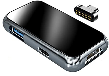 AMISENK Adattatore Hub di tipo C multiplo ad alta velocità da 1 a 3 USB C Docking Station Splitter con ricarica PD da 100 W durante il gioco della stazione di ricarica Pd