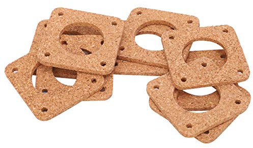 Socobeta 42 Schrittmotor-Vibrationsdämpfer Reduzieren Resonanz für 3D-Drucker NEMA 17 Lochabstand, Korkmaterial – 20 Stück