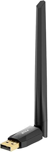Adaptador Bluetooth 5.4 para PC, 150 m de largo alcance, Bluetooth, dongle 5.4 EDR, adaptador para escritorio, portátil, PC, Plug & Play, compatible con Windows 11/10/8.1