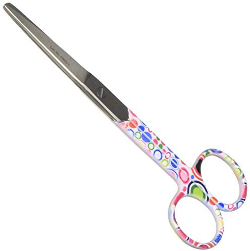 Gima 20532 Ciseaux pour infirmières, droites, pointes droites/biseautées, en acier inoxydable, motif bulles, finition satinée, revêtement en poudre, longueur 14 cm, pour usage professionnel