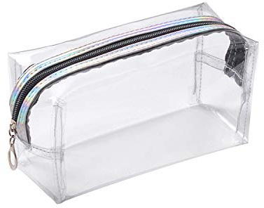 Clear Pencil Case, Large Transparent Plastic Pen Pencil Bag Makeup Pouch Travel Cosmetic Bag,School Supplies for Teenage Boys Girls Women (Clear)