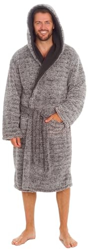 Undercover Mens Cargo Bay Sherpa Dressing Gown 31B1488 Grey XL