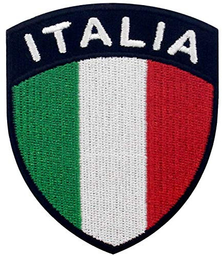 Italia Schild Flagge Bestickter Aufnäher zum Aufbügeln/Annähen