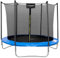 Trampolin Outdoor, Ø 244/ Trampolin mit Sicherheitszaun und Gepolsterte Ø 244/305/366 cm 8 FT/10FT/12FT Stangen für Kinder Indoor Outdoor Fitness, Belastbar bis 150kg Modell 2022 (244CM- 3 Beine)