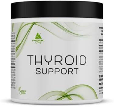 PEAK Thyroid Support - 120 Kapseln I Unterstützung der Schilddrüse I Tyrosin I Olivenblatt Extrakt I Schisandra I Energie I Stoffwechsel I vegan