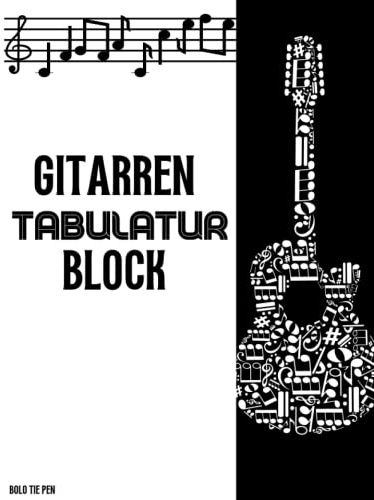 Gitarren Tabulatur Block.: Notenblock mit Tabulatur für Gitarristen, Musiker und Komponisten und den Gitarrenunterricht.