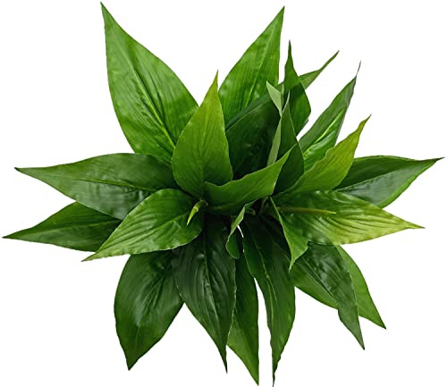 Artificial Agave Fake Plant, 10 Inches Faux Shrubs Bushes Plants for Indoor Outdoor Bedroom Garden Greenery UV Resistant Leaves Decor Wedding Party Office Planter Filler DIY Decoration Green 2 Pack