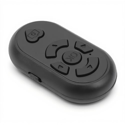 Anello di Scorrimento del Telecomando Bluetooth per Tiktok Page Turner, Pulsante Selfie Dell'otturatore della Fotocamera Wireless per Clicker Remoto del Tablet del Telefono (Nero)