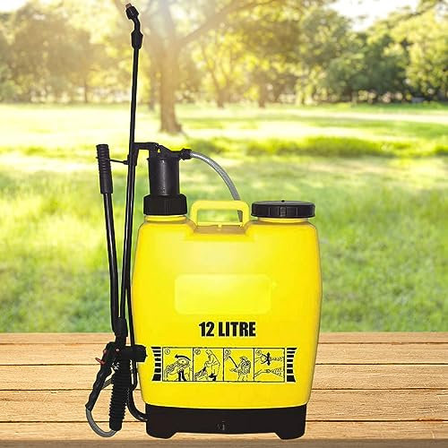 Pressure Pump Sprayer – 12L Garden Sprayer with Adjustable Jet/Mist Nozzle, 60cm Spray Lance & Carry Strap, Leakproof Heavy-Duty Tank, Ideal for Weed Killer, Fertiliser, herbicides, Pesticides – Meown