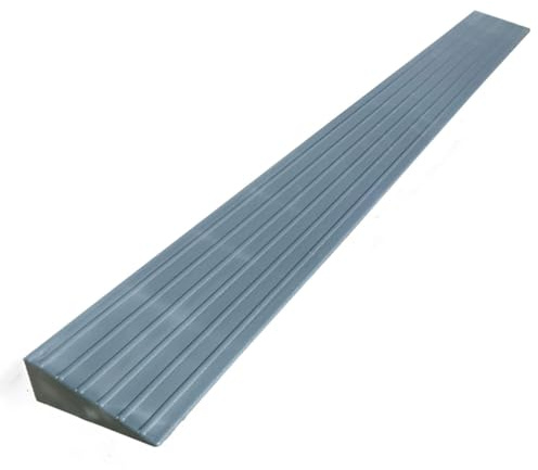 GAMAK Rampa Acera Portátil Rampa Plástico PVC Antideslizante Silla Ruedas Rampa Umbral 1 a 6 cm for Interiores o Exteriores, Baños, Puertas (Multicolor Opcional) (Color : Gray, Size : 5cm)