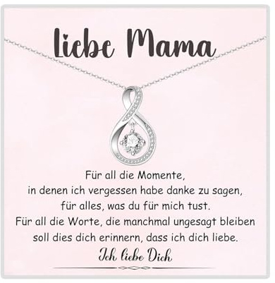wynn's Geschenke für Frauen, Infinity Kette für Frau Freundin, Geschenk an Meinen Tochter Schwester Beste Freundin zum Abschluss Einschulung Geburtstag Weihnachten
