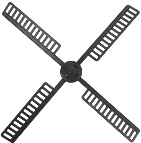 Warmhm 1 Set Windwill for Garden: Black Fan Leaf Replacement Plastic Windmill Sail Garden Accessory Lighthouse Supplies for Outdoor Lawn Patio Decoration