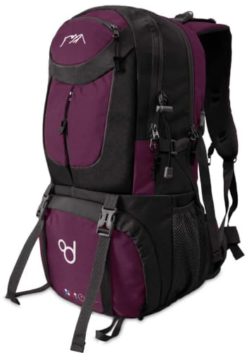 OcioDual Mochila Senderismo 50L, Mochila Trekking Multifuncional, Ligera, Impermeable, Plegable, Mochilas Montaña para Camping, Acampada, Escalada, Marcha Nórdica