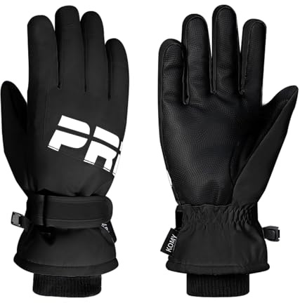 Feelorna Guantes de invierno para hombre y mujer, resistentes al agua, con forro polar, resistentes al viento, para pantalla táctil, guantes cálidos para ciclismo, equitación, correr
