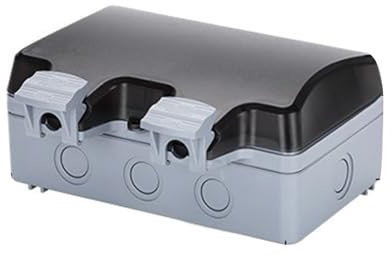 MACHSWON IP66 Waterproof Junction Box 190mmx81mmx40mm HR-FS-002 Rainproof Charging Socket Box Waterproof Switch Box Dustproof Outdoor Project Box Surface Mounted Junction Boxes Protective Enclosure