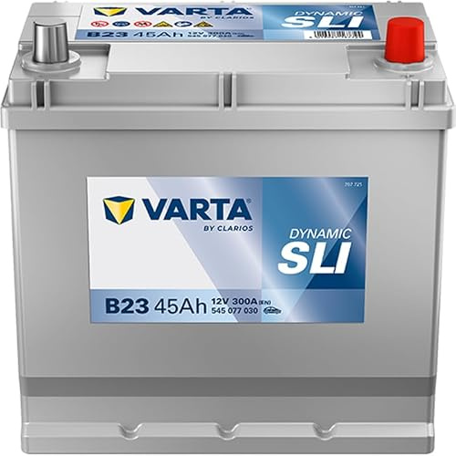 VARTA Automotive DYNAMIC SLI (B23) 12V 45Ah 300A - Nassbatterie KFZ mit Standardausstattung & ohne Start-Stopp System - Starterbatterie für einfachen Energiebedarf - Bleisäurebatterie wartungsfrei