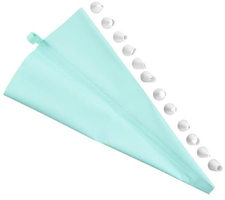 Kit di tubazioni per glassare per cottura al forno, sac à poche e set di punte | Sacchetti per tubazioni sicuri da 13 pezzi Puntali per tubazioni di glassa | Set di decorazioni per torte al forno, kit