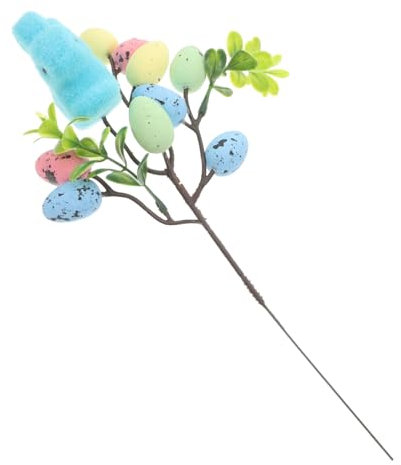 Zerodeko Ostereierdekoration Ostereier Dekoration Eier für Osterstrauß Osterfest Tischdeko Ostern Osterei-Zweig künstliche osterblume Blumenstrauß aus gefälschten Eiern Ei Zweige Styropor