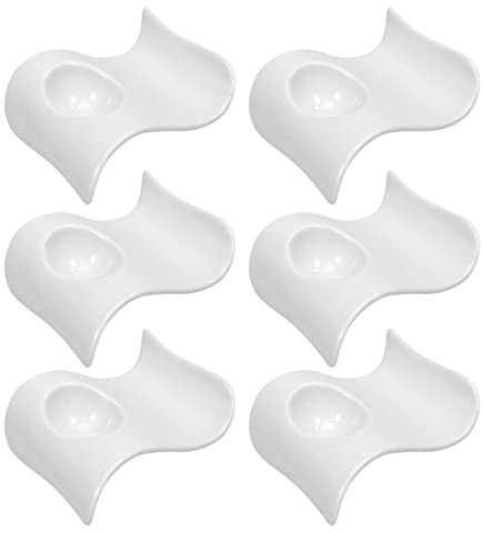 ABOOFAN 6 Piezas De Soportes Creativos De Cerámica para Tazas De Desayuno Bandejas De Almacenamiento Diseño Elegante En Pulido