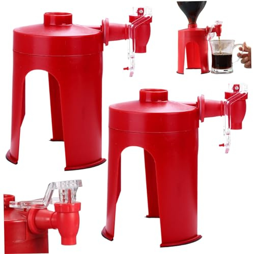 Dispensador de refrescos, Dispensador de botella de refrescos de plástico de plástico de 2 piezas con grifo, botella de bebida a prueba.