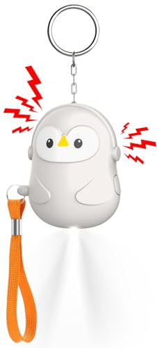 Taschenalarm 130 dB, Persönlicher Alarm für Frauen Sehr Laut, Schrillalarm mit LED-Licht zur Selbstverteidigung, Notfall Alarm Schlüsselanhänger für Kinder und Senioren