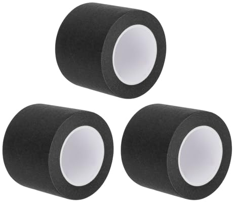 QUARKZMAN 3 Pcs 2 Pouces de Large 14 Verges Rouleaux de Ruban de Masquage | Noir pour Maison Bureau Entrepreneur Commercial Peinture Propre sans coulures, Papier Crêpe Large