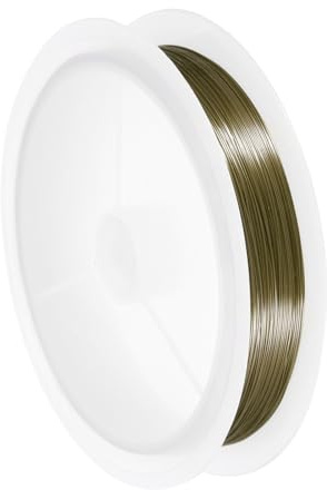QUARKZMAN 28 Gauge(0.3 mM) Kupferdraht für Schmuckherstellung, anlaufbeständiger Perlen-Draht für Schmuckherstellung Handwerksbedarf, Bronze, 36M